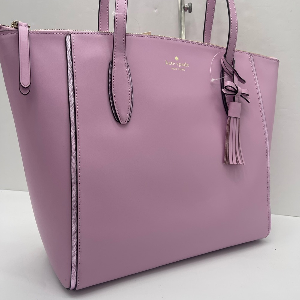 KATE SPADE KALI Quartz Pink Lg Top Zip Shoulder Tote Handbag 
Quartz Pink
NWT - Picture 7 of 16